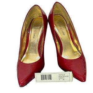 (9-215) Kelly & Kathie Red Patent Leather High Heel Pumps Size 7M